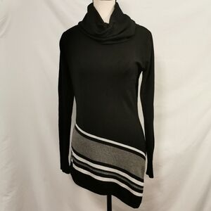 Venus Asymmetrical Funnel Neck Sweater Black/Grey Size S Open To Offers